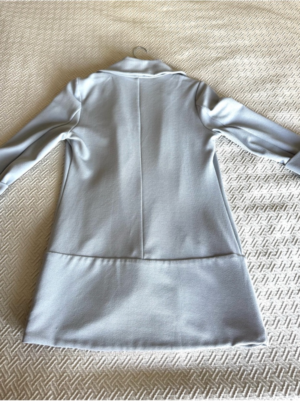 Light Gray Women's Open Front Shawl Collar Jacket by French Mauve - Picture 4 of 5
